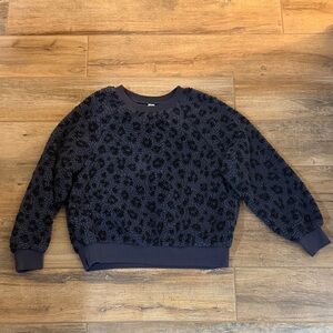 Old Navy Women's Navy Textured Crew Neck Sweater